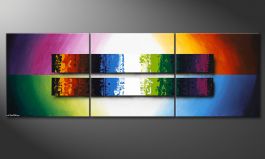 'Expression of Colours' 210x70cm quadro da soggiorno