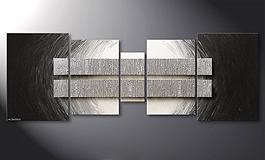 'Silver Blocs' 200x70cm quadro da soggiorno