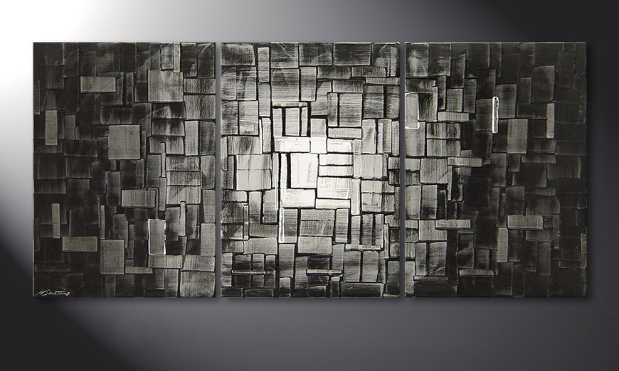 Moon Cubes 150x70x2cm quadro
