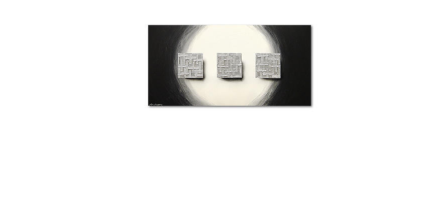 Cubes of Silver 140x70cm quadro XXL