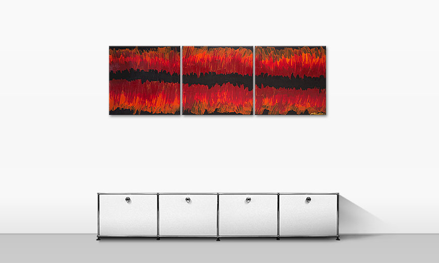 Split Red 180x60cm quadro