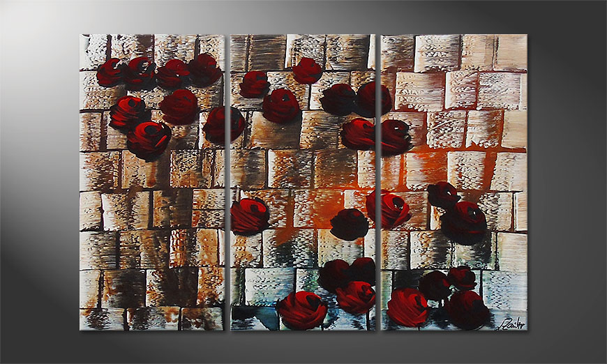 Storm of Roses 120x80cm quadro