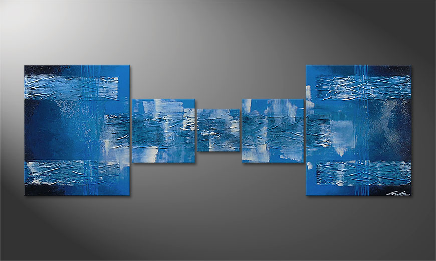 Blue Waves 180x60cm quadro
