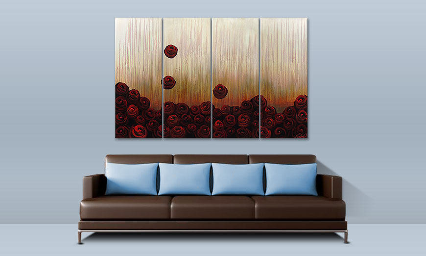 Bed of Roses 160x100cm quadro