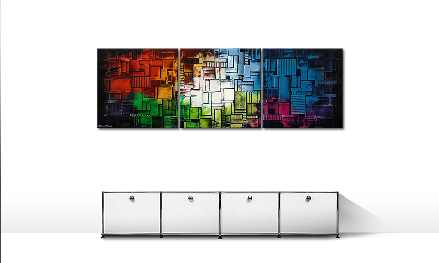 Color Cubes210x70cm quadro