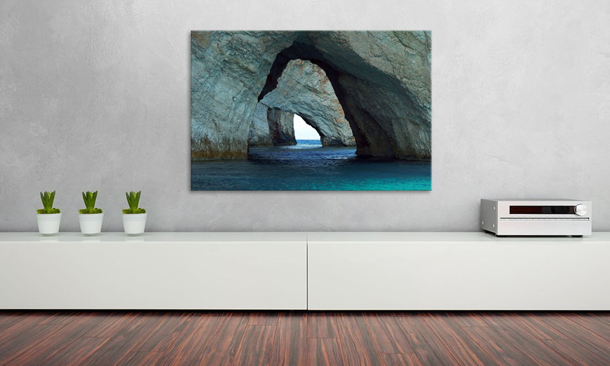 Il quadro stampati Blue Caves 90x60 cm