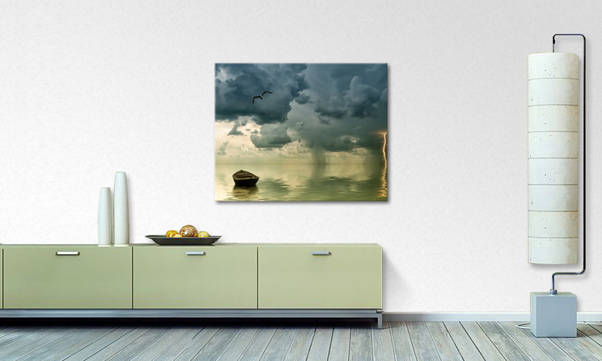 Il quadro stampati The Lonely Boat 100x80 cm