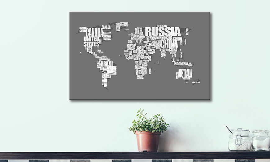 Il quadro stampati Worldmap 11 80x50 cm