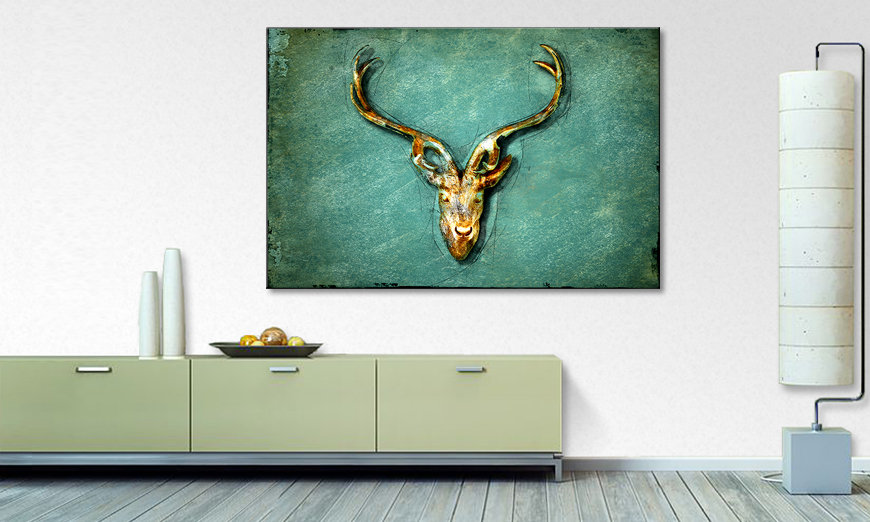 La bella pittura The Deer