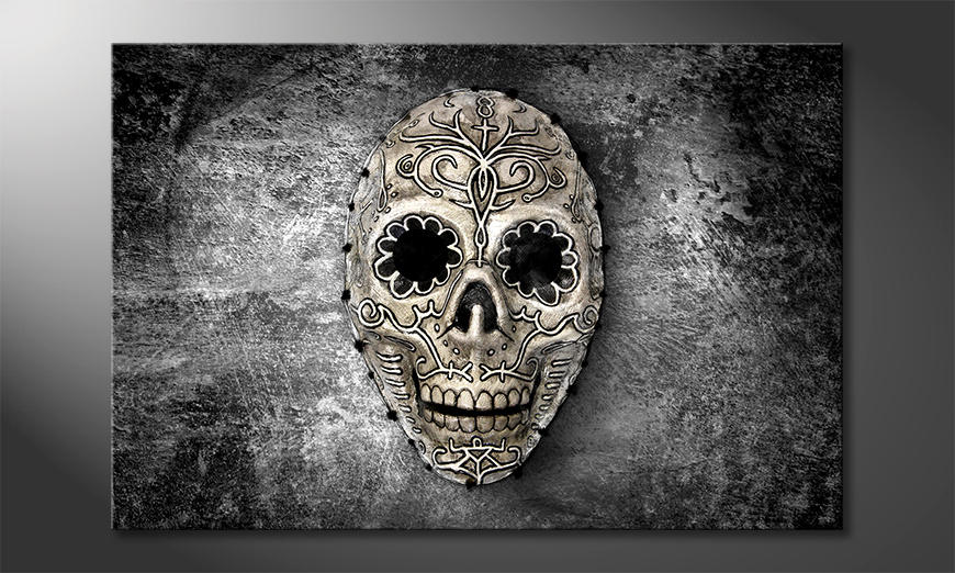 La-pittura-esclusivo-Monochrome-Skull
