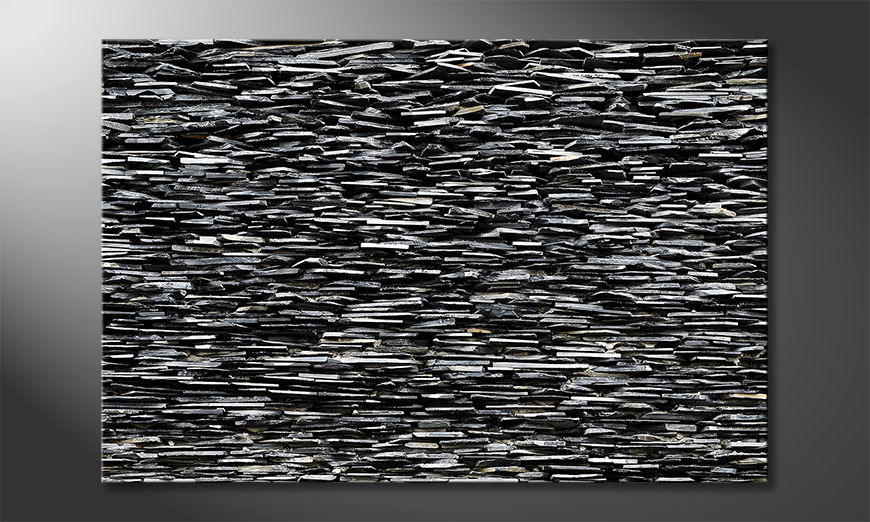 Quadro-Black-White-Stones-120x80-cm