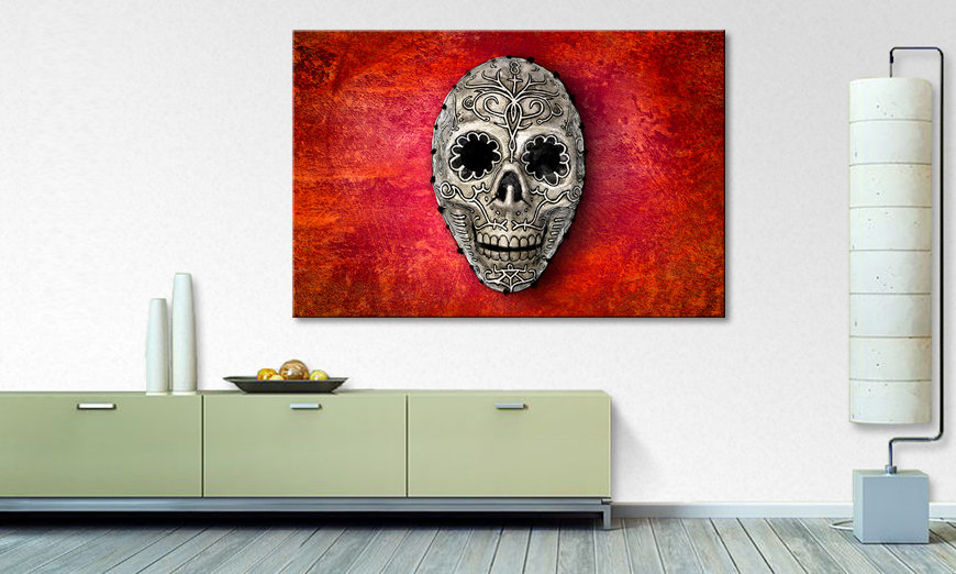 Quadro Red Skull 120x80 cm