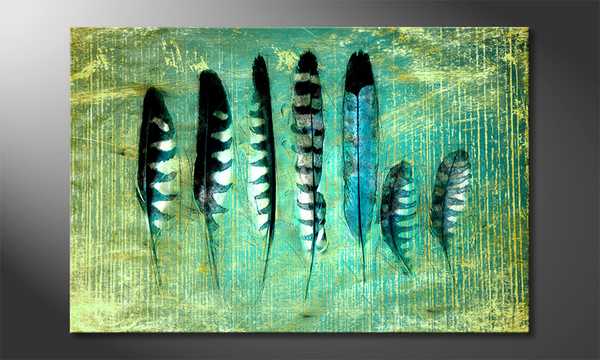 Quadro-moderno-Blue-Feathers