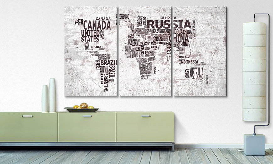 Quadro moderno World Map 22 180x100 cm
