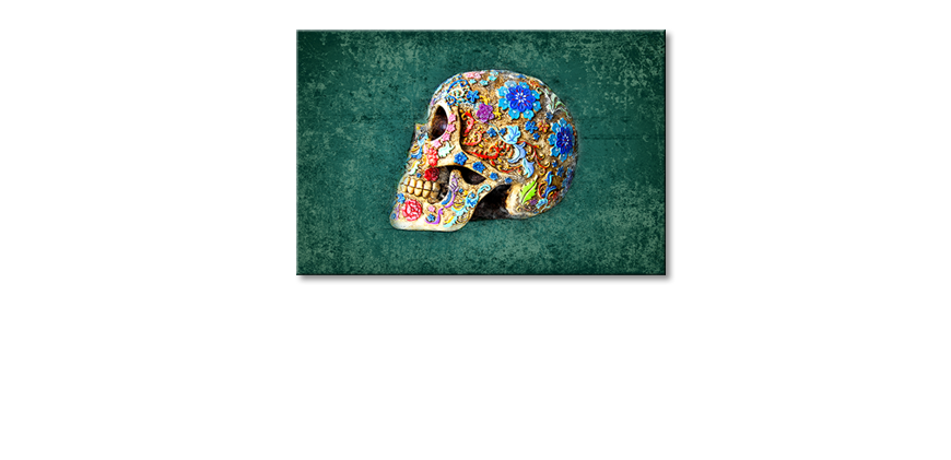 Stampa-su-tela-Colorful-Skull