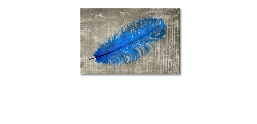 Stampa-su-tela-Feather-In-Blue