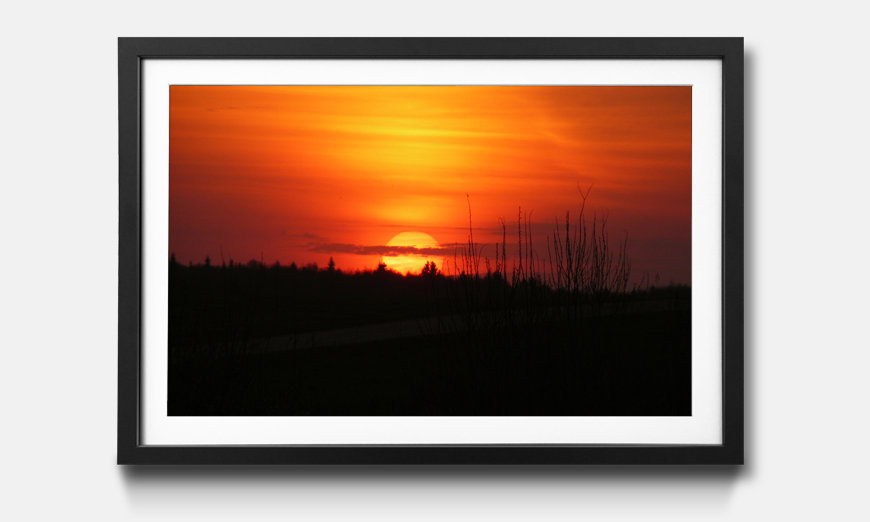 Il quadro con cornice Sunset Sky