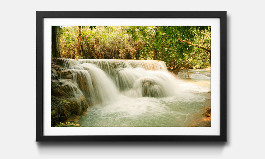 Il quadro con cornice Waterfall in the Jungle