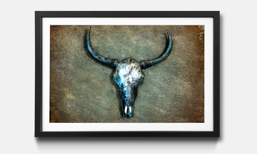 Limmagine incorniciata Buffalo Skull