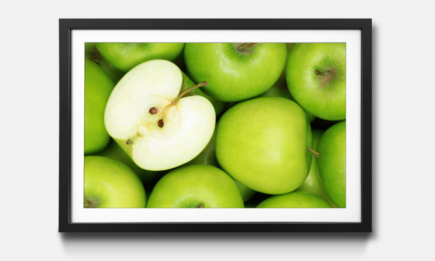 Stampa artistica incorniciata Green Apples