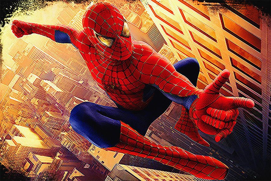 Carta da parati con foto Spiderman da 120x80cm