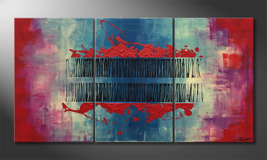 Arte moderna Blood Lines 150x80cm