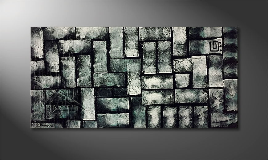 Arte moderna Cold Stones 100x50cm