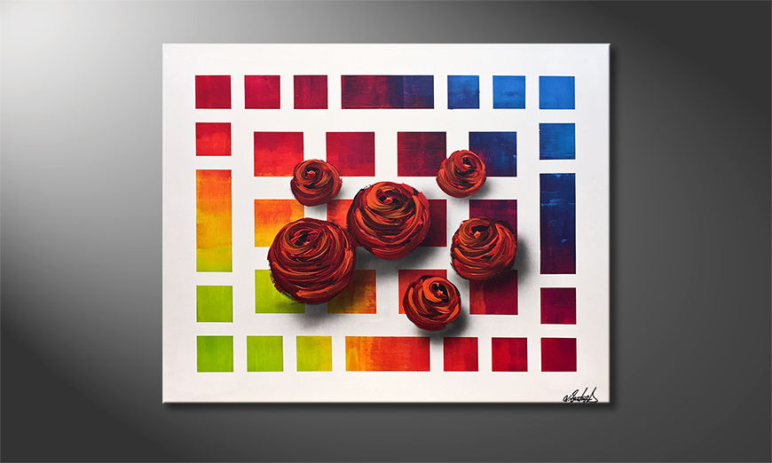 Arte moderna Colors Of Roses 100x80cm