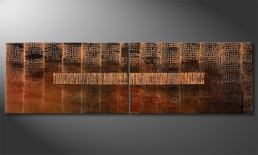 Arte moderna Copper Age 200x60cm