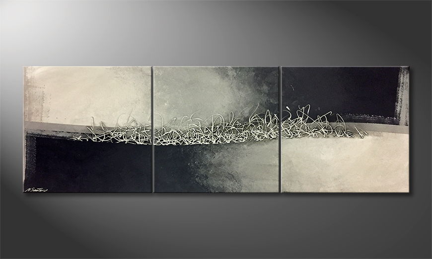 Arte moderna Dark Wave 210x70cm