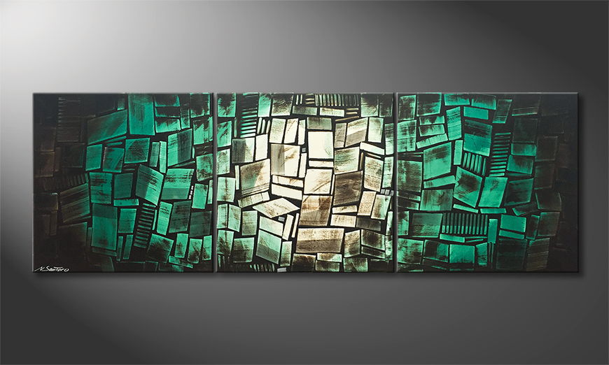 Arte moderna Frosty Cubes 210x70cm