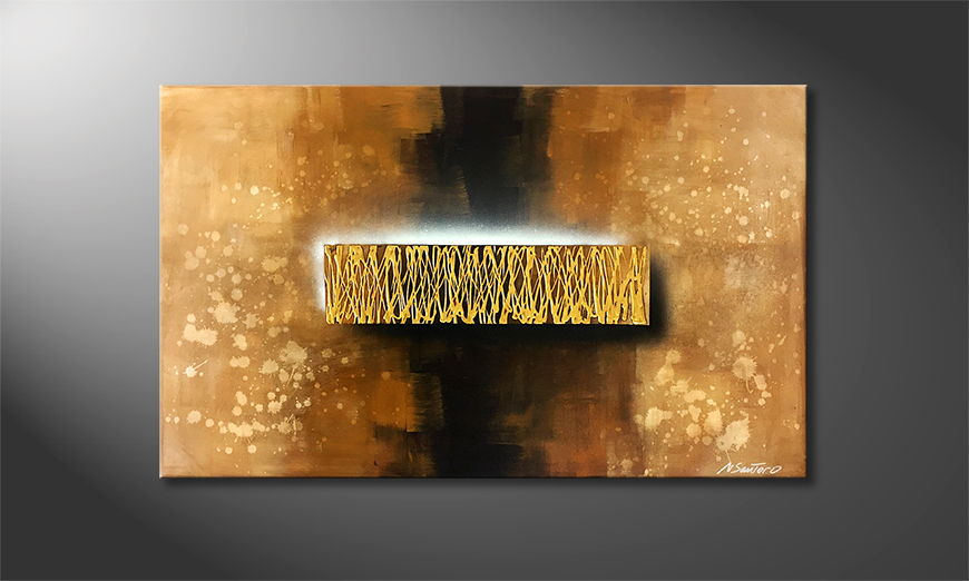 Arte moderna Golden Dust 120x75cm