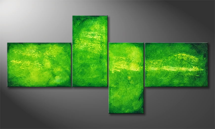 Arte moderna Green Shock 220x110cm