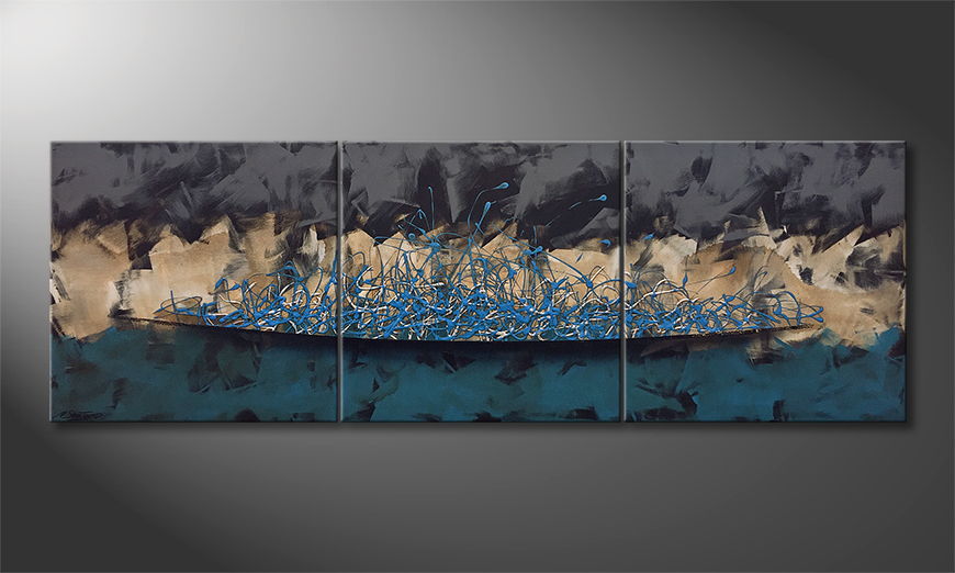 Arte moderna Inner Wave 210x70cm