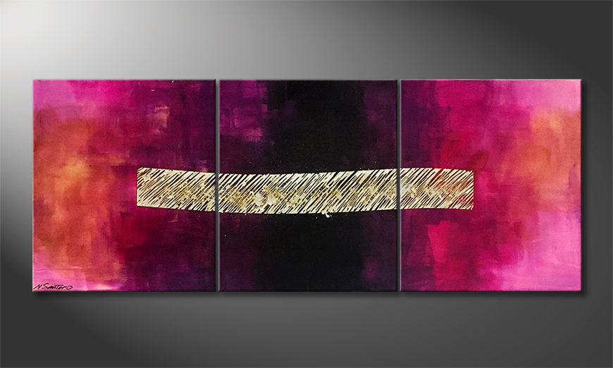 Arte moderna Purple Abyss 180x70cm