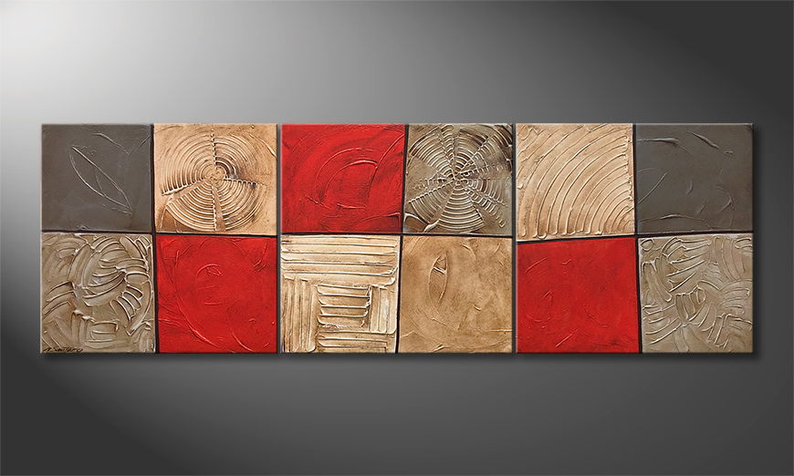 Arte moderna Red Desert 210x70cm