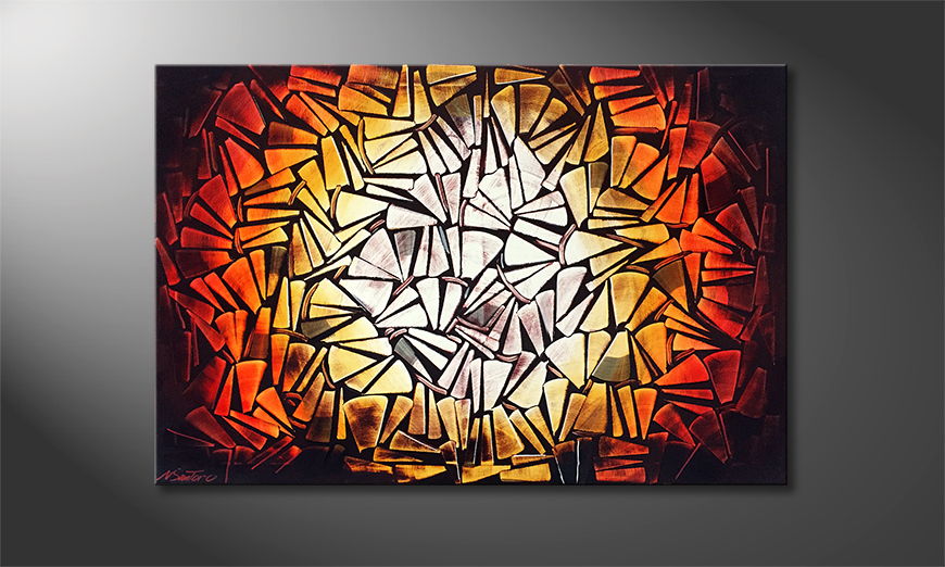 Arte moderna Shattered Glow 120x80cm