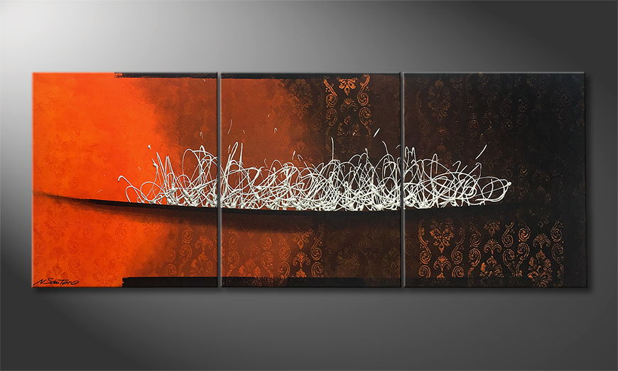 Arte moderna Volcano Signs 150x60cm