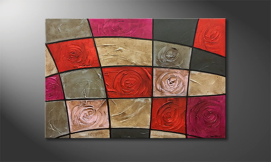 La nostra pittura Petrified Roses 120x80cm