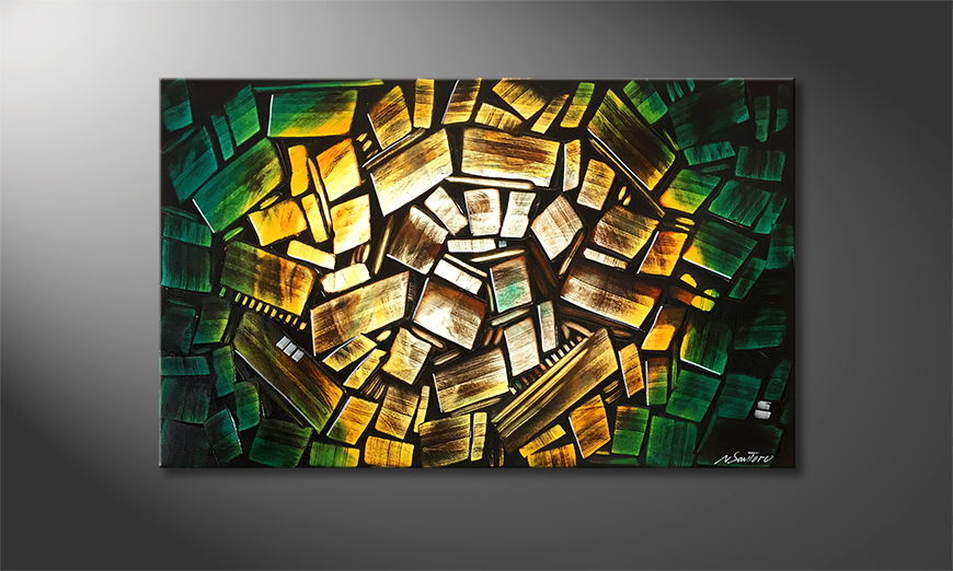 La pittura esclusivo Cubic Jungle 120x75cm