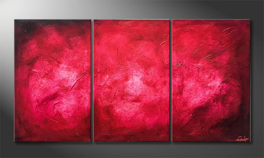 La pittura esclusivo Deep Red 150x80cm