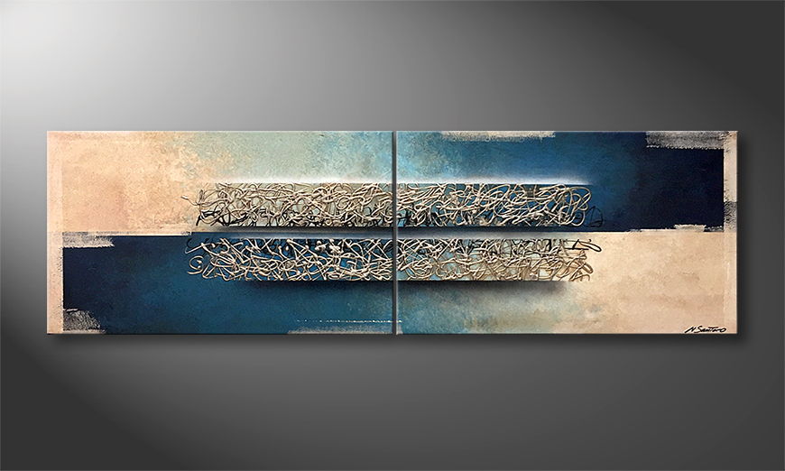 La pittura esclusivo Frozen Streams 200x60cm