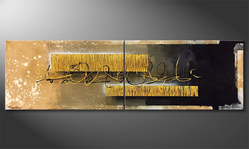 La pittura esclusivo Golden Cage 200x60cm