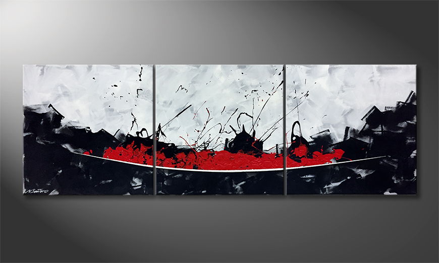 La pittura esclusivo Liquid Red 210x70cm