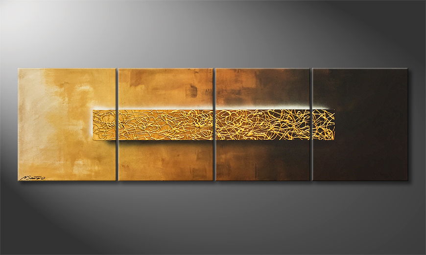 La pittura esclusivo Middle Of Gold 200x60cm