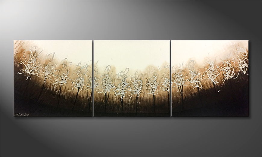 La pittura esclusivo Silver Trees 180x60cm