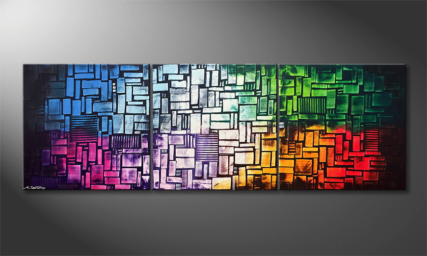 Quadro Color Cubes 240x80cm