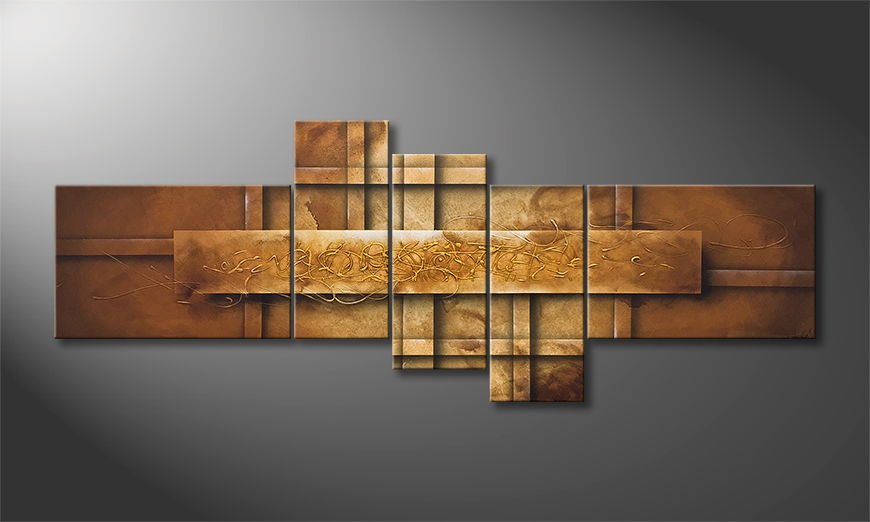 Quadro Golden Secrets 230x90cm