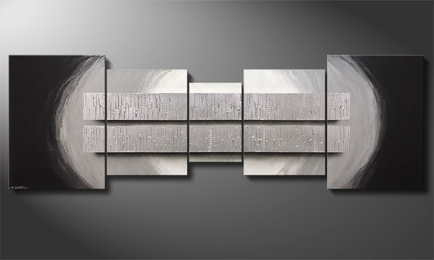 Quadro Silver Bars 300x100x4cm
