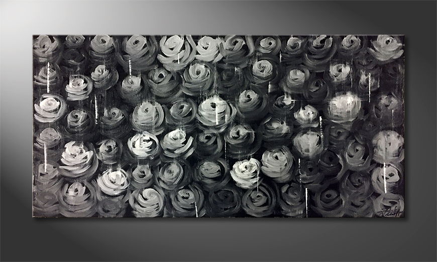 Quadro da soggiorno Black Roses 120x60cm